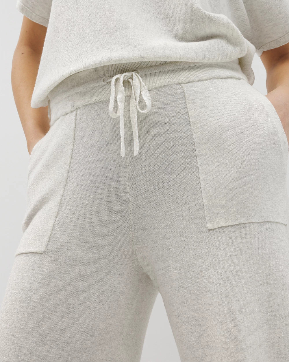 HEATHER CRYSTAL Sweater Wide-Leg Crop Pant
