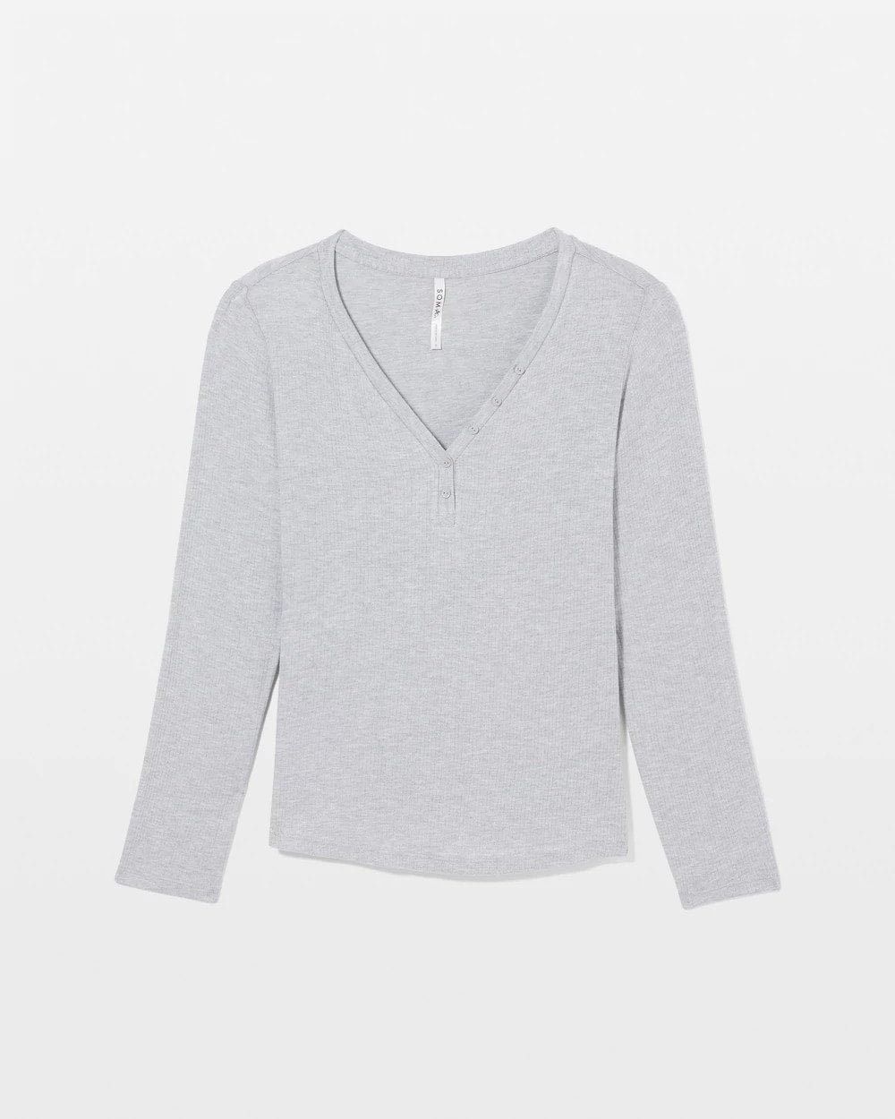 HEATHER OPAL GRAY Long-Sleeve Pajama Henley