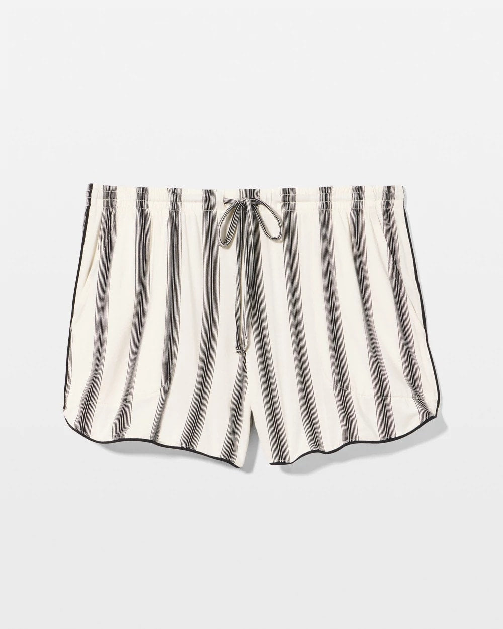 HAMPTON STRIPE BLACK Printed Pajama Shorts