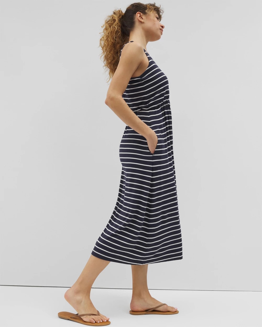 FUNDAMENTAL POLAR COCO Lightweight Terry Lounge Midi Dress