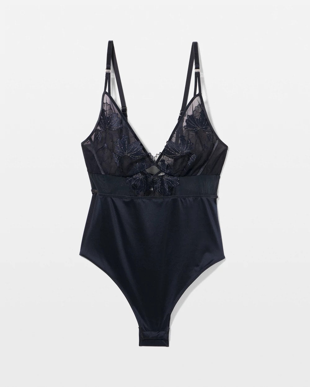 MIDNIGHT SKIES Soma’s Sexiest Luster Knit Embroidered Bodysuit