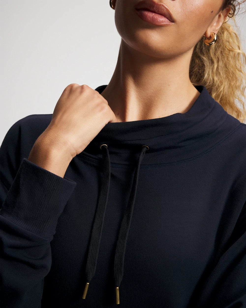 MIDNIGHT SKIES Ultrasoft Fleece Relaxed Funnel Neck Sweatshirt