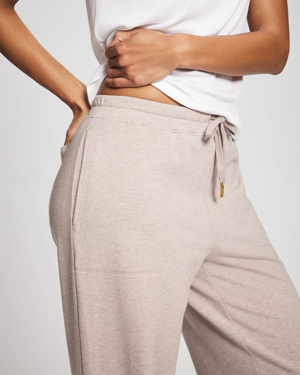HEATHER MINK Essential Terry Straight Leg Pants