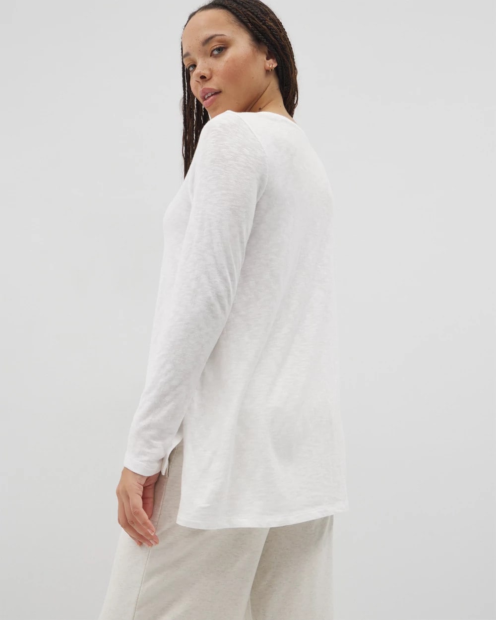 OPTIC WHITE Long-Sleeve Top