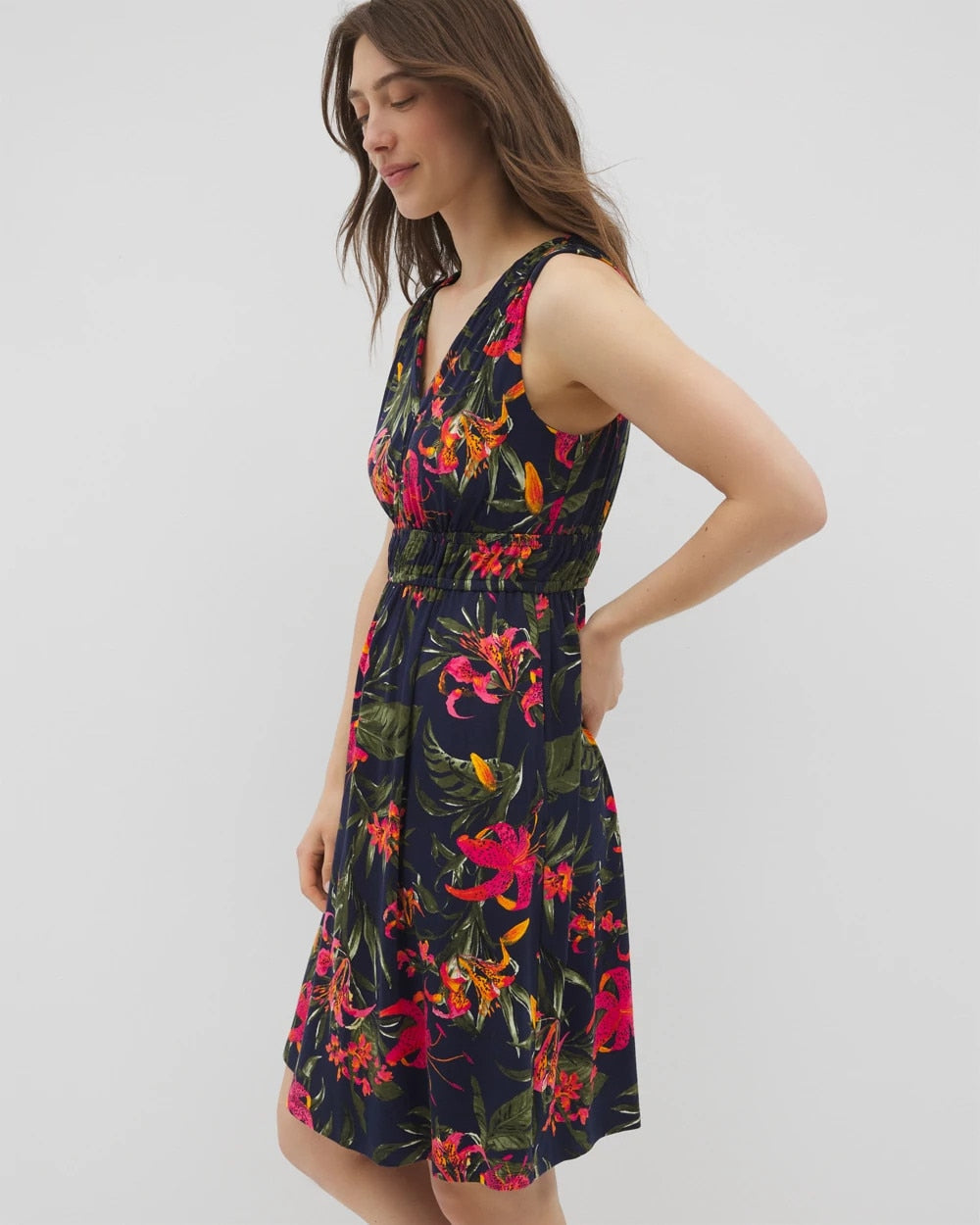 LE TIGRE TROPIC NAVY Riviera Short Bra Dress