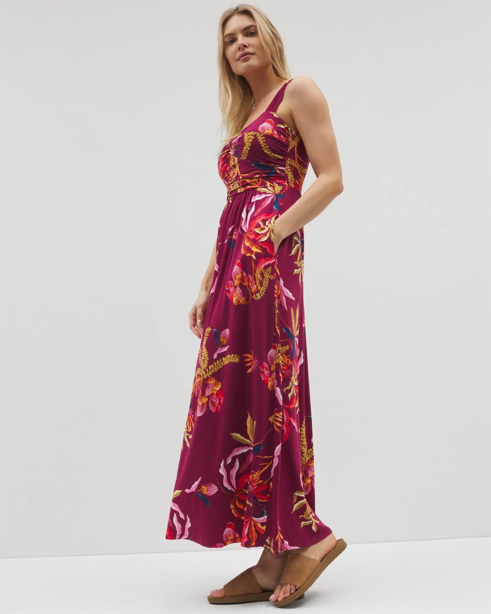 SUNRISE FLORA RED BEAUTY Bahia Maxi Bra Dress
