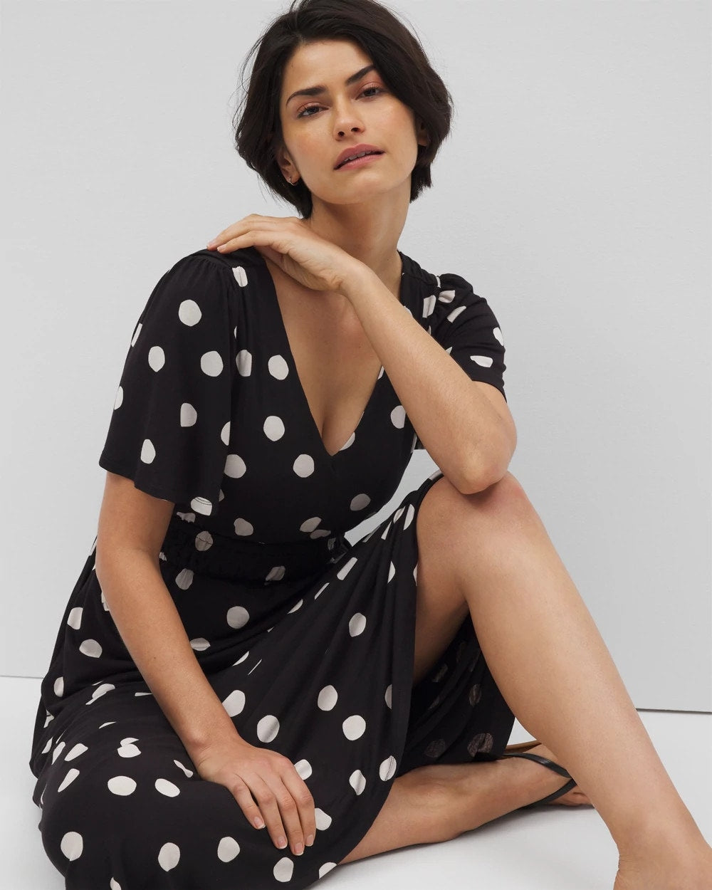 MOVEMENT DOT BLACK Oasis Midi Bra Dress