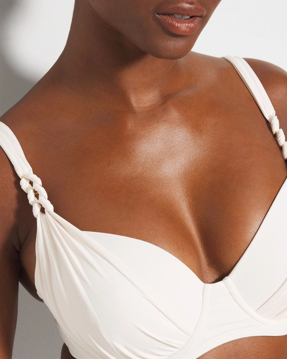 COCONUT WATER Ring Master Draped Underwire Swim Top