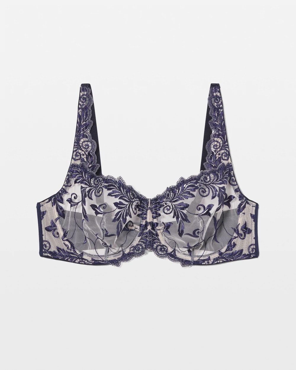 PALE SAND W NAVY Unlined Bra