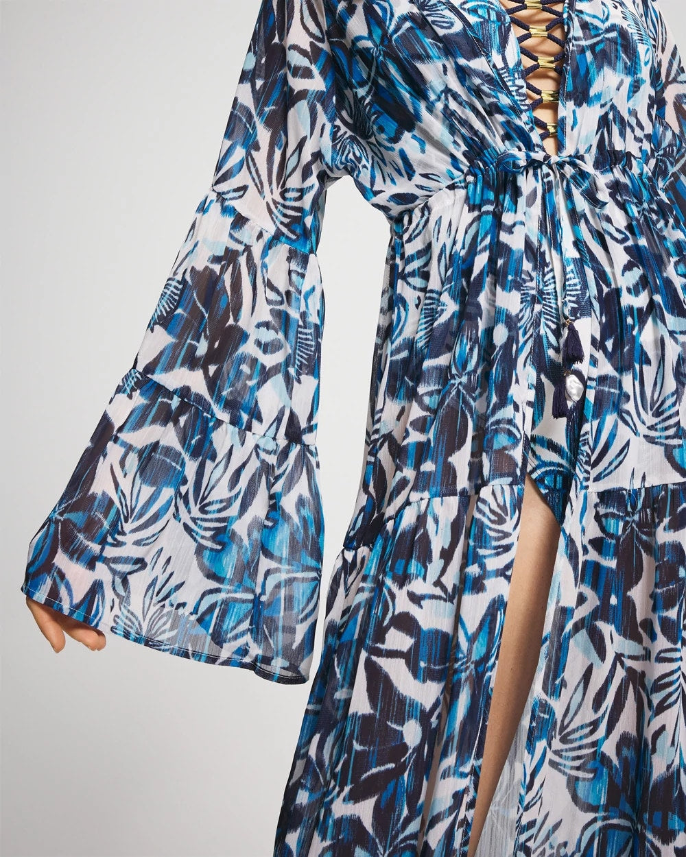 MULTI Turning Tides Keep It Moving Chiffon Dress