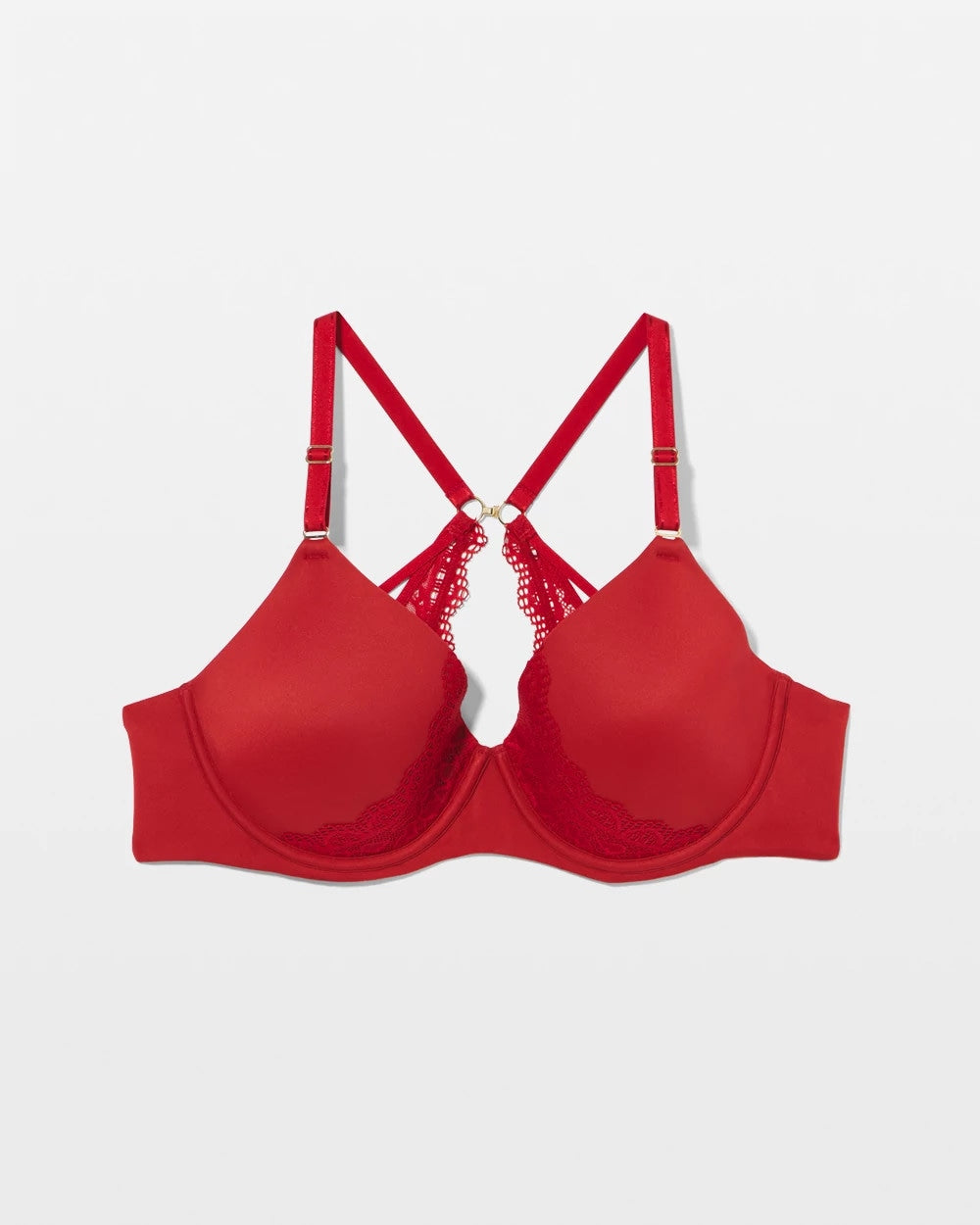 PAINT THE TOWN RED Perfect Coverage Convertible Bra with Lace back