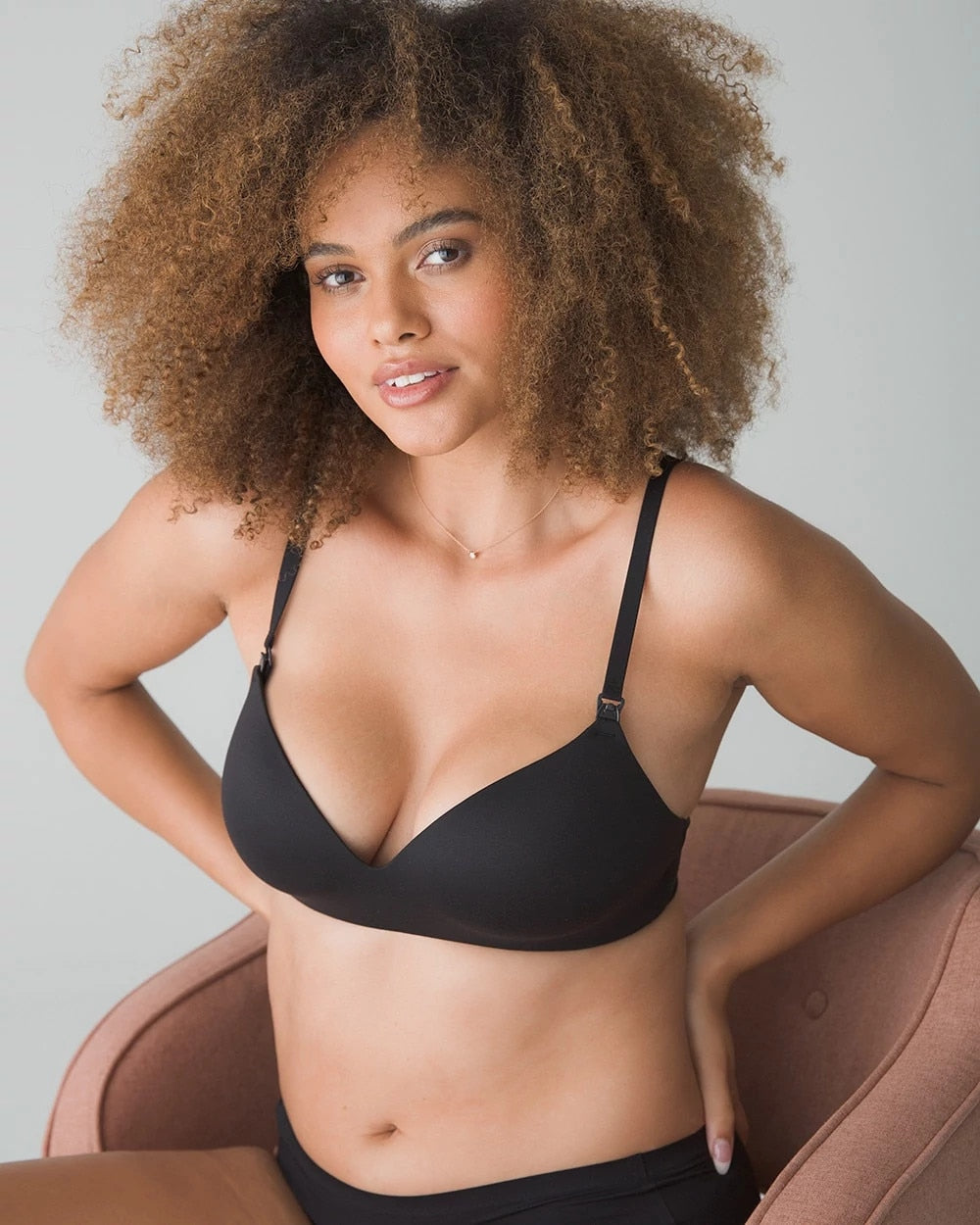 BLACK Nursing Wireless Bra