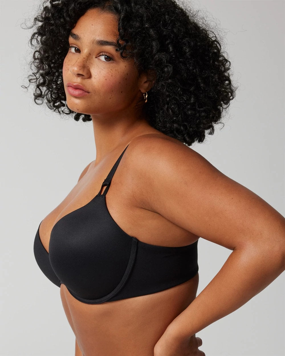BLACK Push-Up Plunge Bra