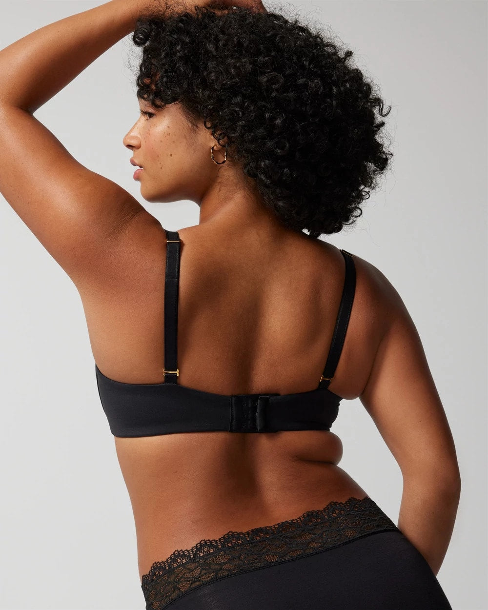 BLACK Push-Up Plunge Bra