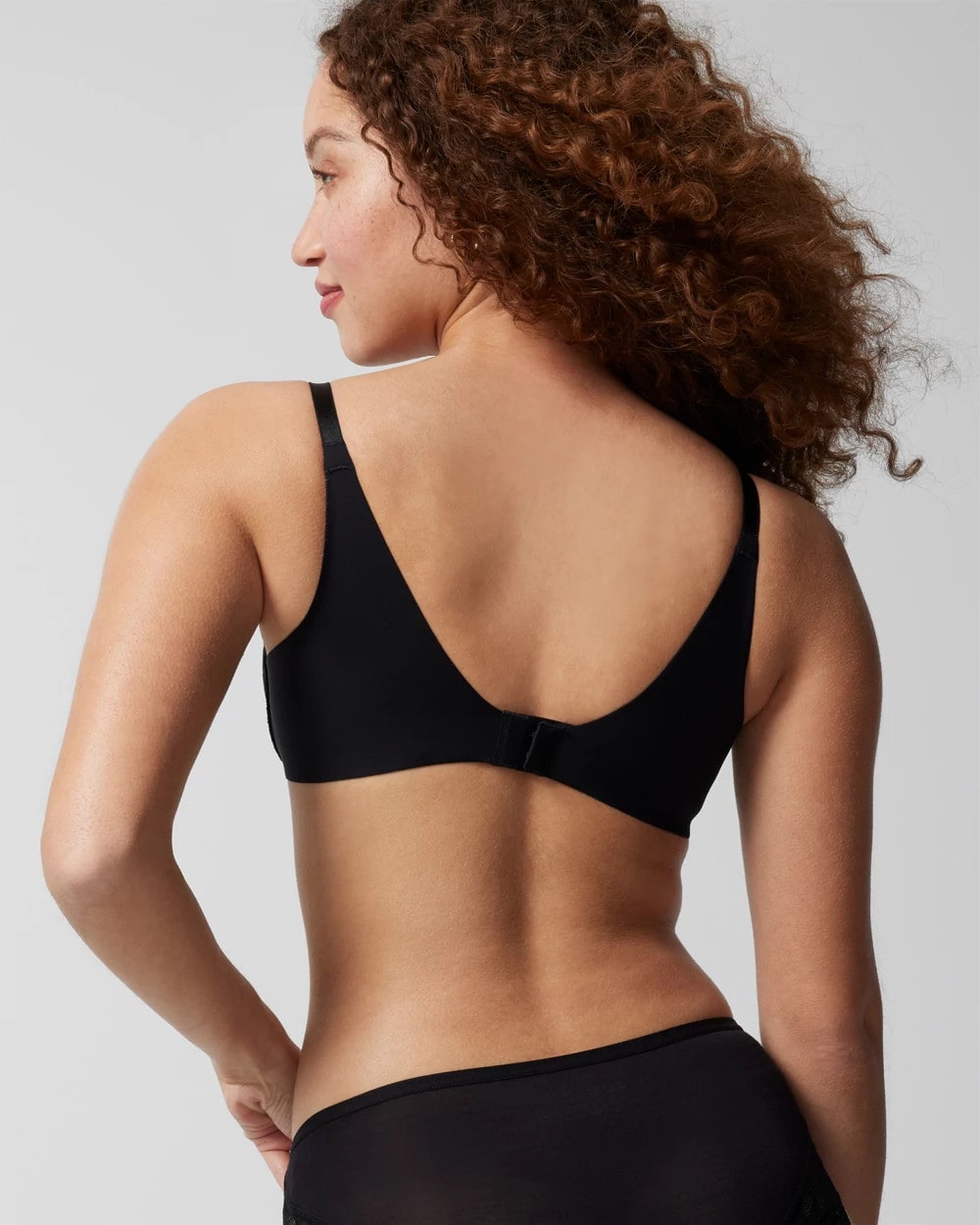 BLACK Perfect Coverage Bra with Lace Trim