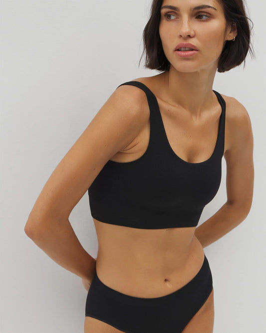 BLACK Seamless Rib Bralette