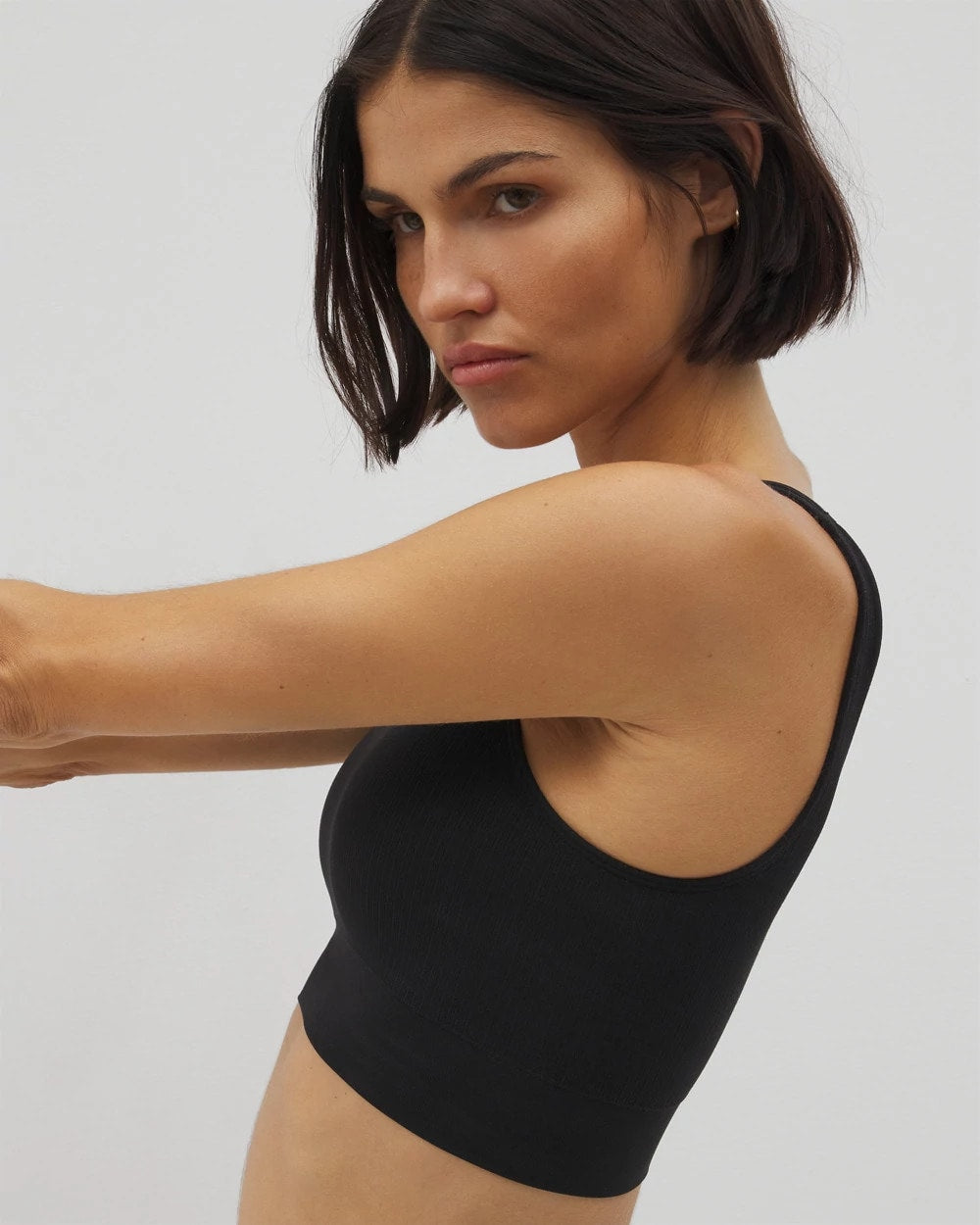 BLACK Seamless Rib Bralette