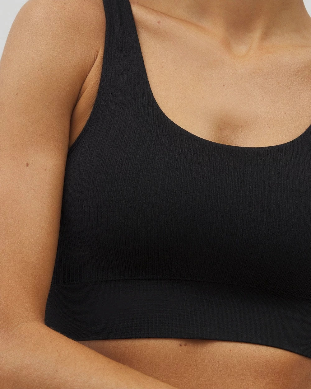 BLACK Seamless Rib Bralette