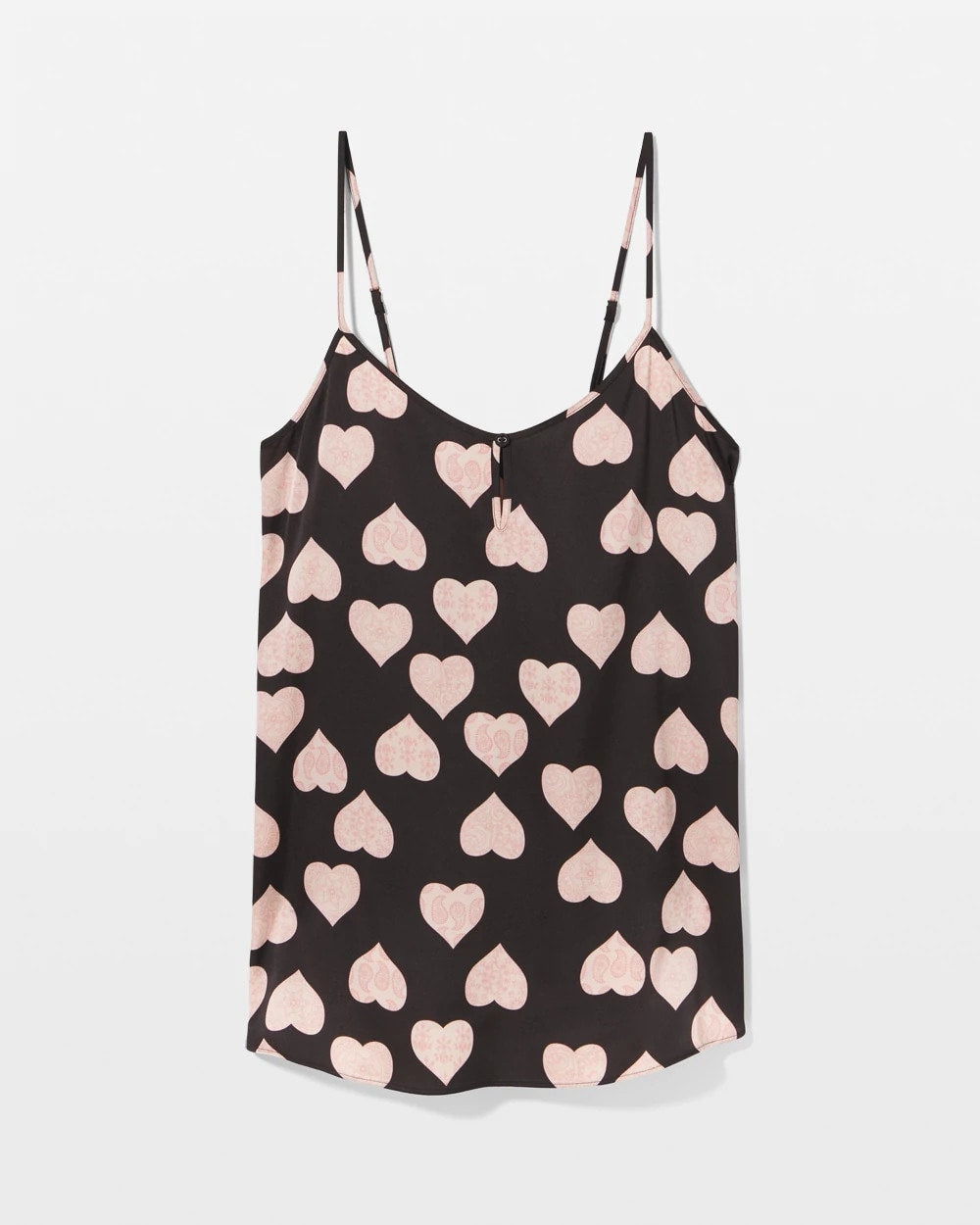 MANDALA HEARTS BLACK Camisole