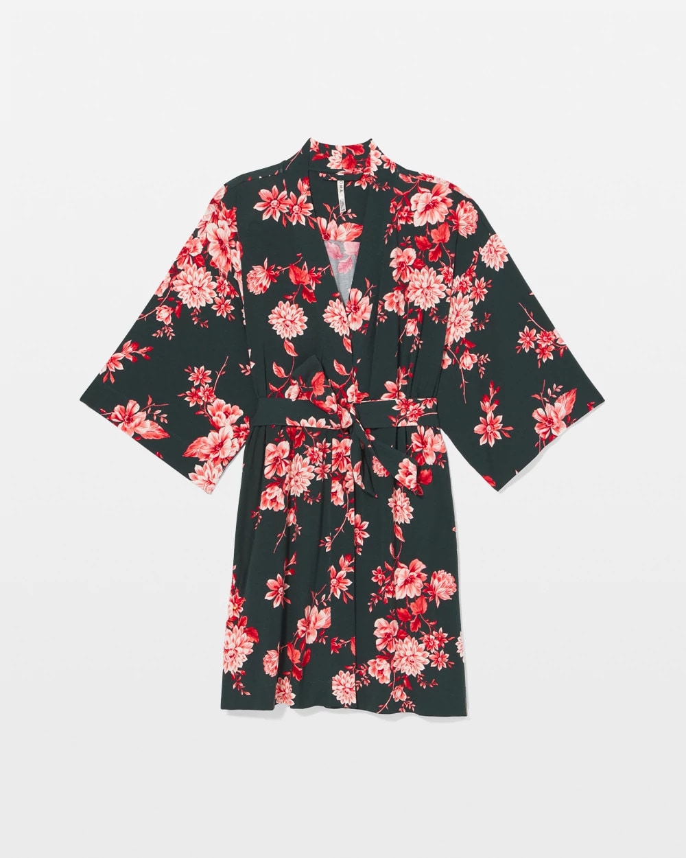 COTTAGE FLORAL GREEN Short Robe
