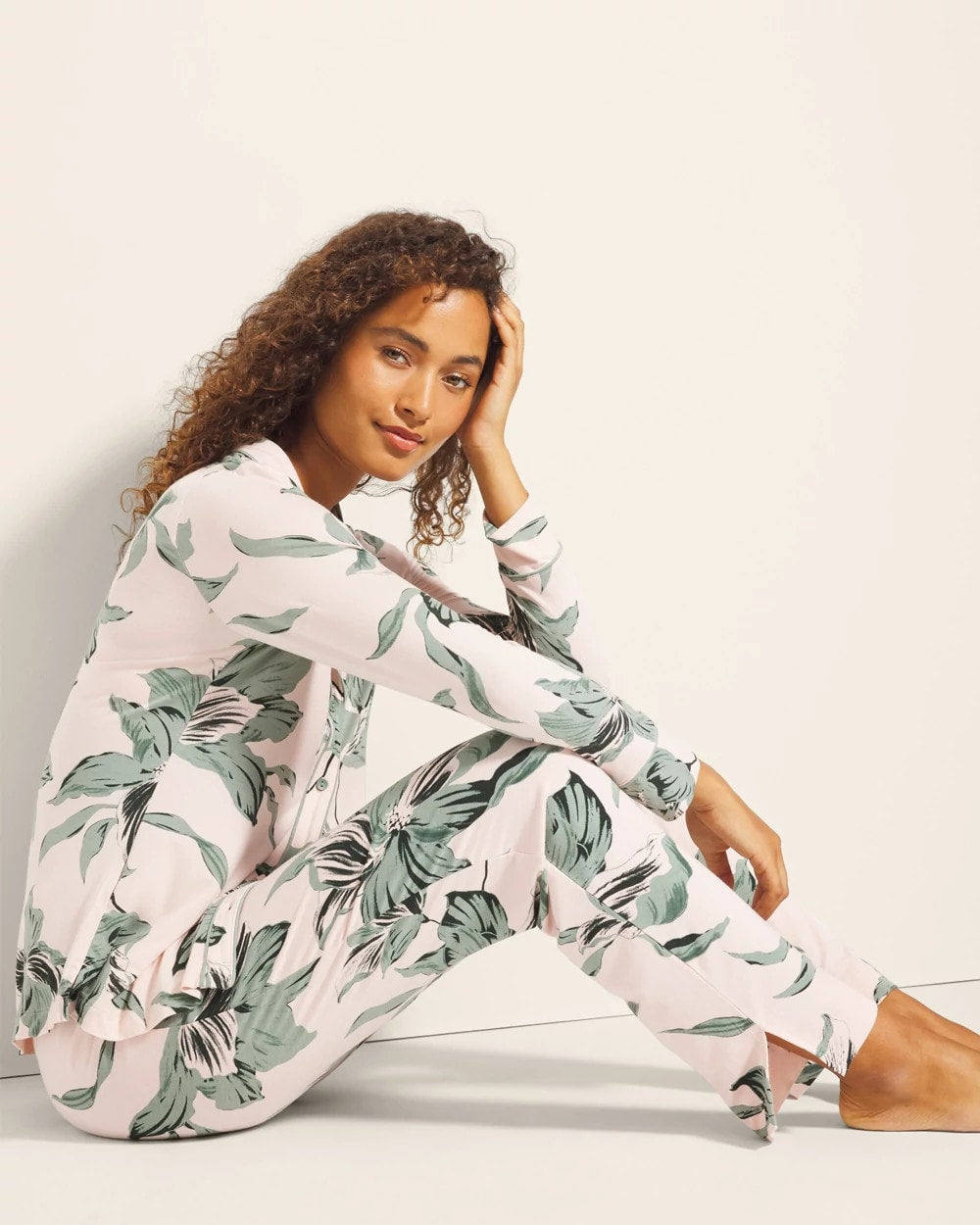 BLOOM BREEZE G SEPIA ROSE Ankle Pajama Pants