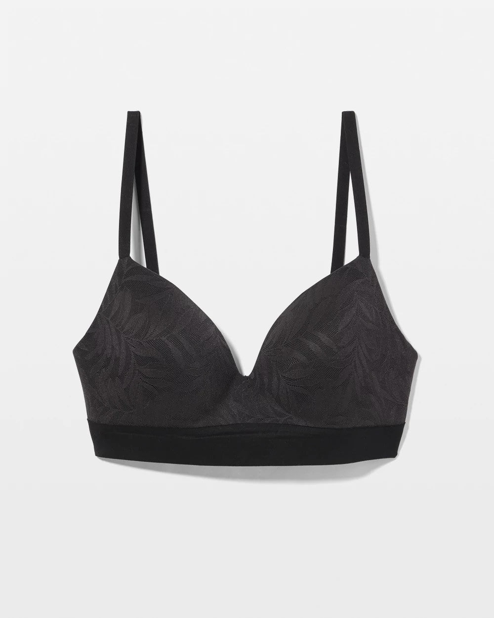 BLACK Wireless Bra with Lace