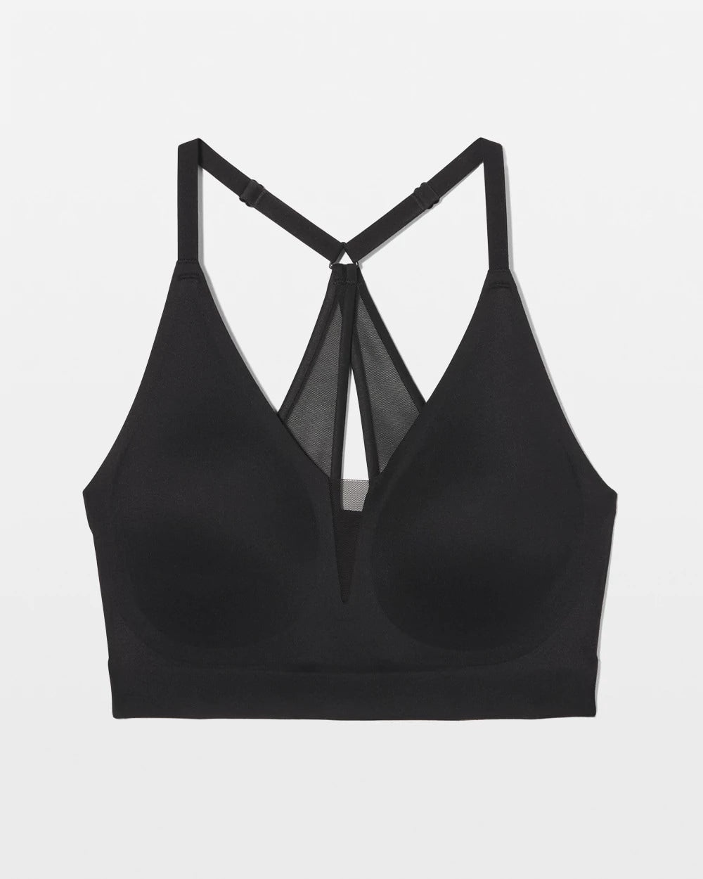 BLACK Racerback Mesh Bralette