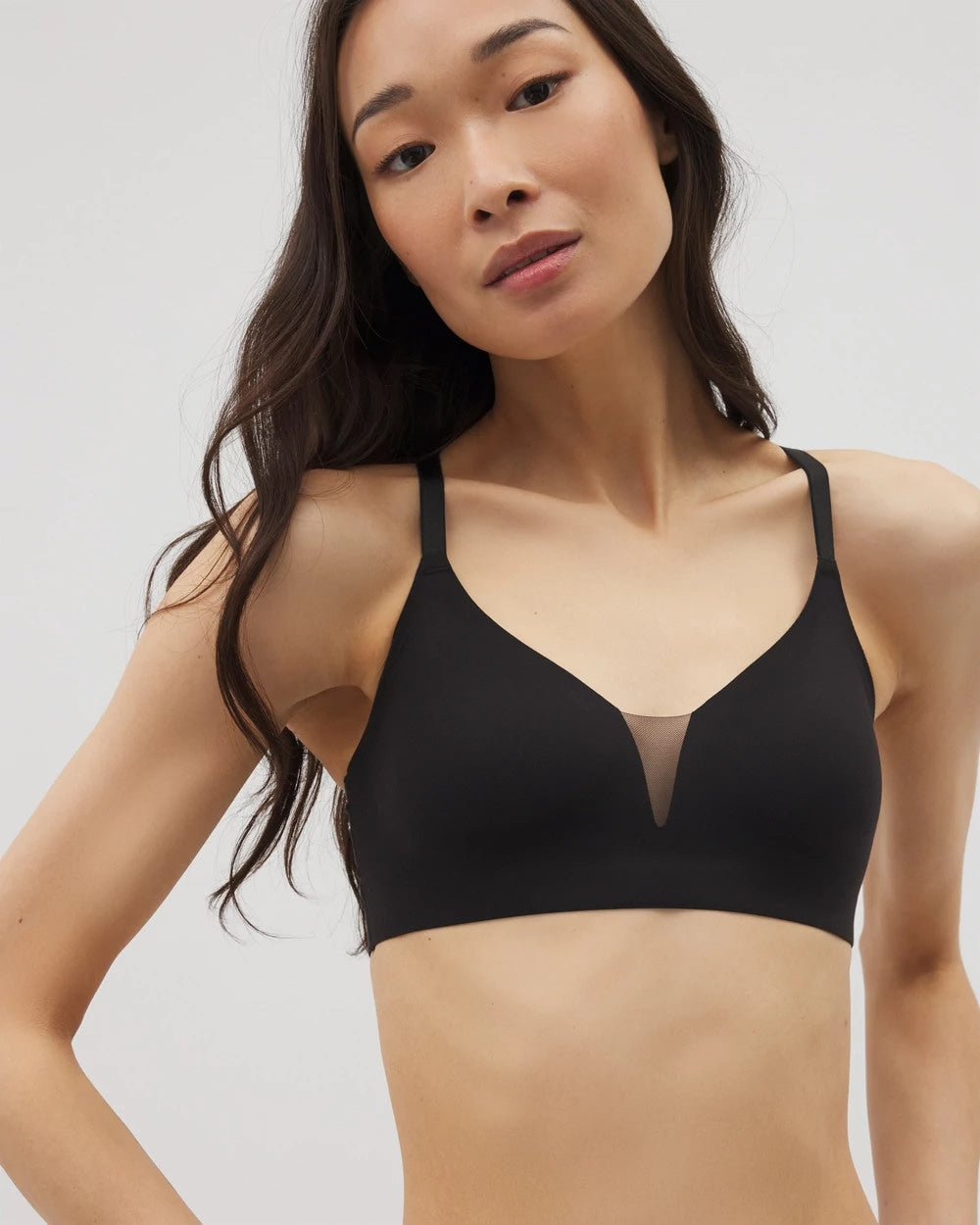 BLACK Mesh Adjustable Bralette