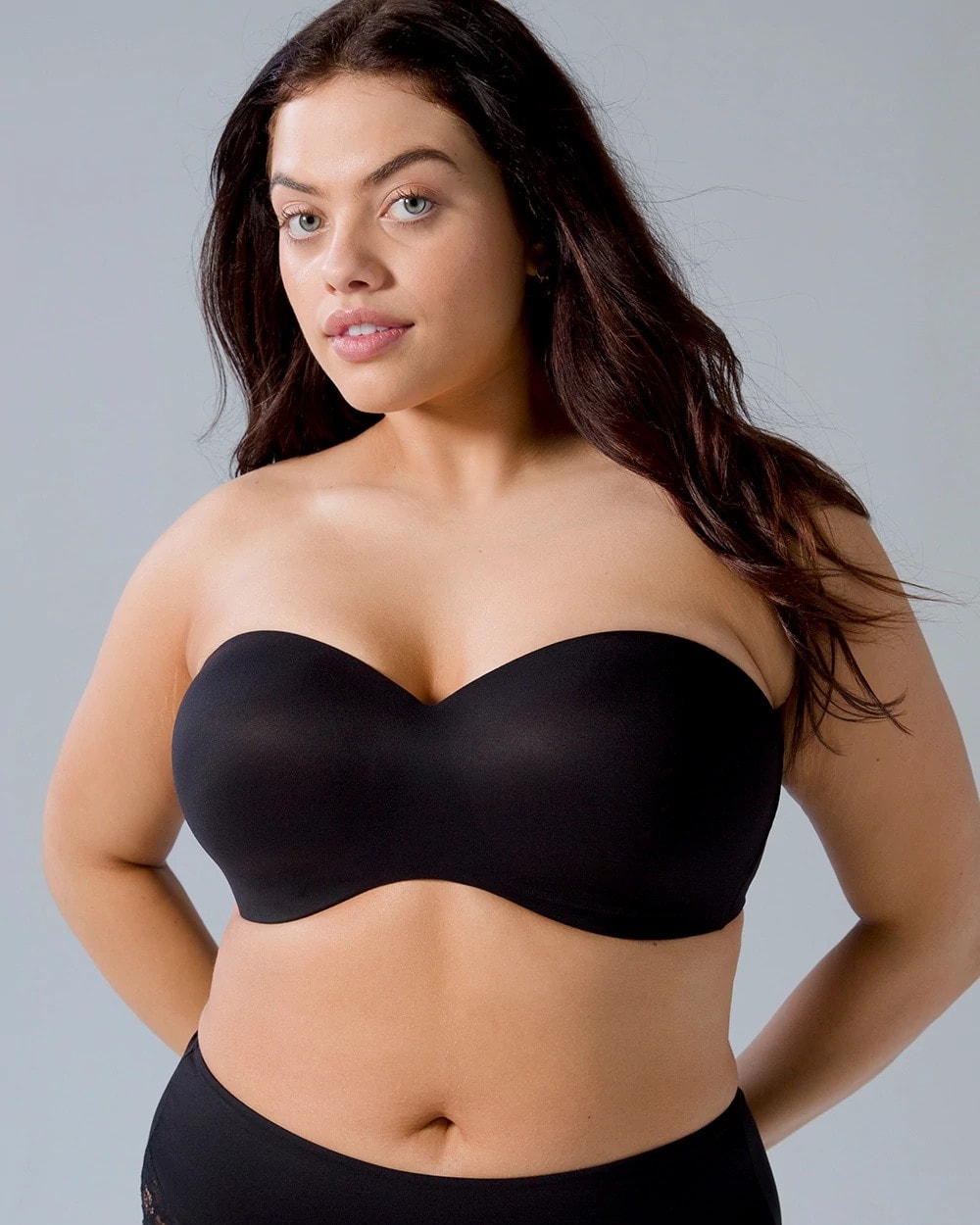 BLACK Wireless Strapless Bra
