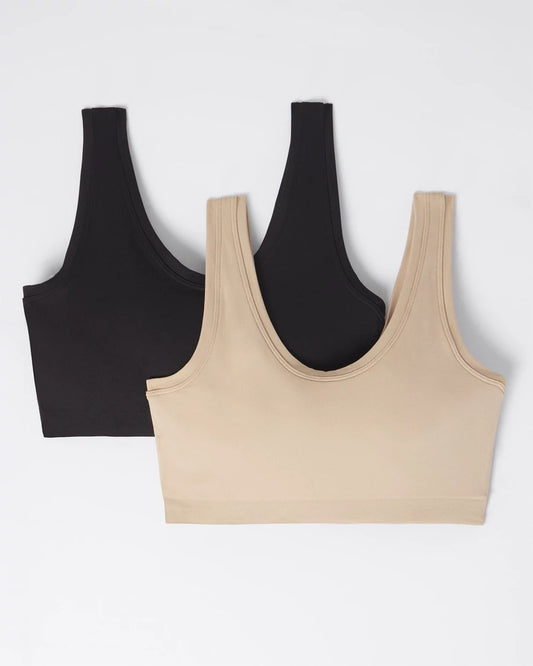 BLACK/WARM AMBER Bralette 2 Pack