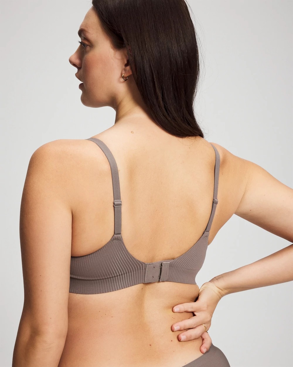 DARK TAUPE Rib Wireless Bra