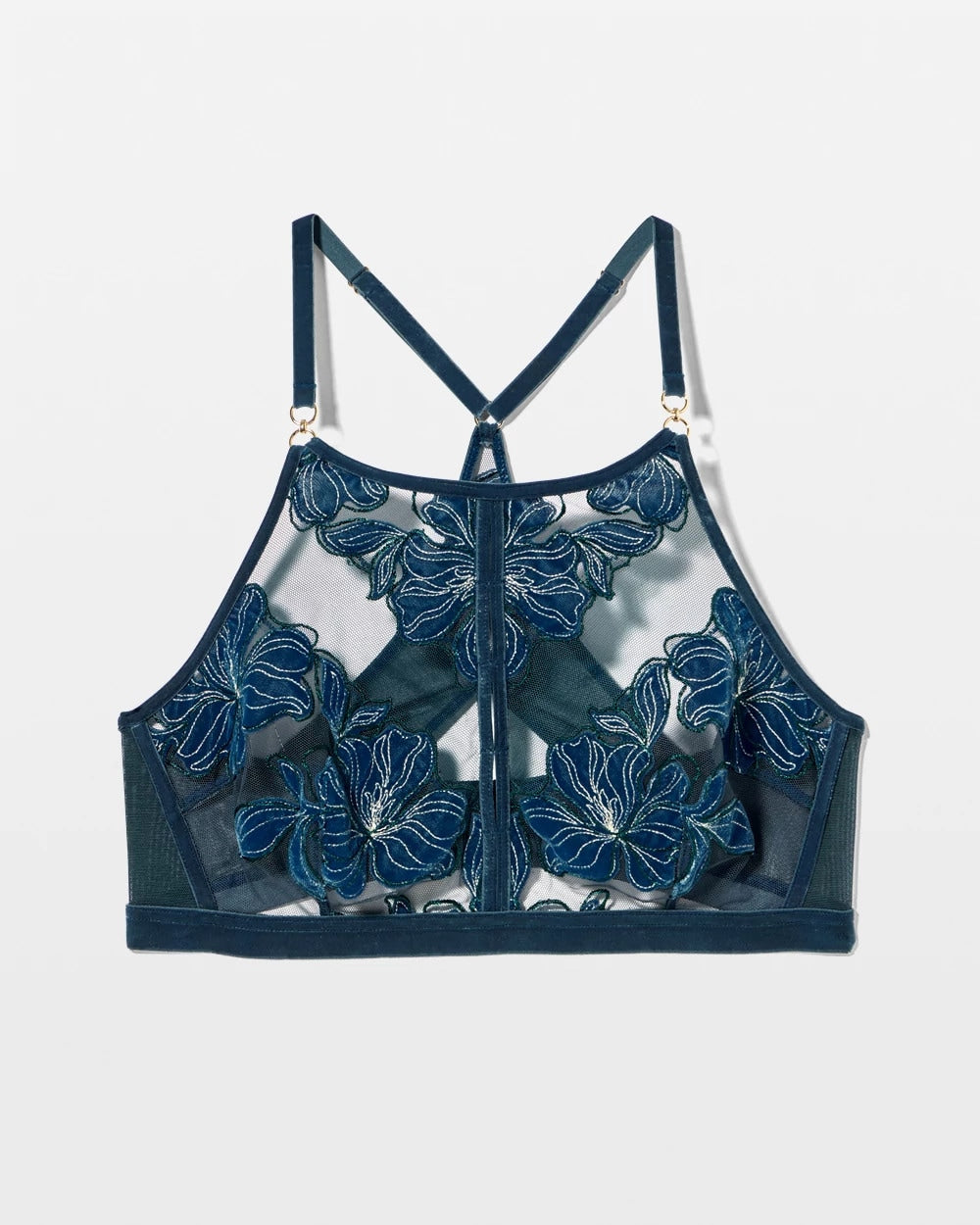 DARK HARBOUR Soma’s Sexiest Velvet Applique High Neck Bra