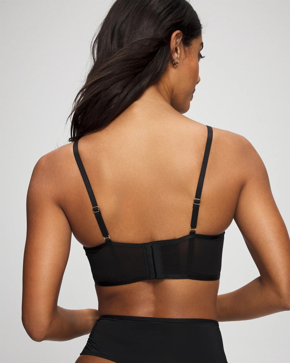 BLACK W/ SANDALWOOD Tattoo Lace Embroidered High Neck Bralette