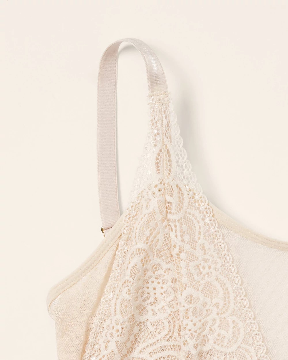 IVORY Wireless Pocketed Cupless Lace Bralette
