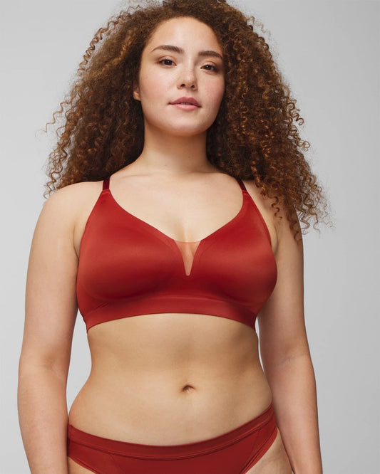 SIERRA REDWOOD Convertible Bralette with Mesh Trim