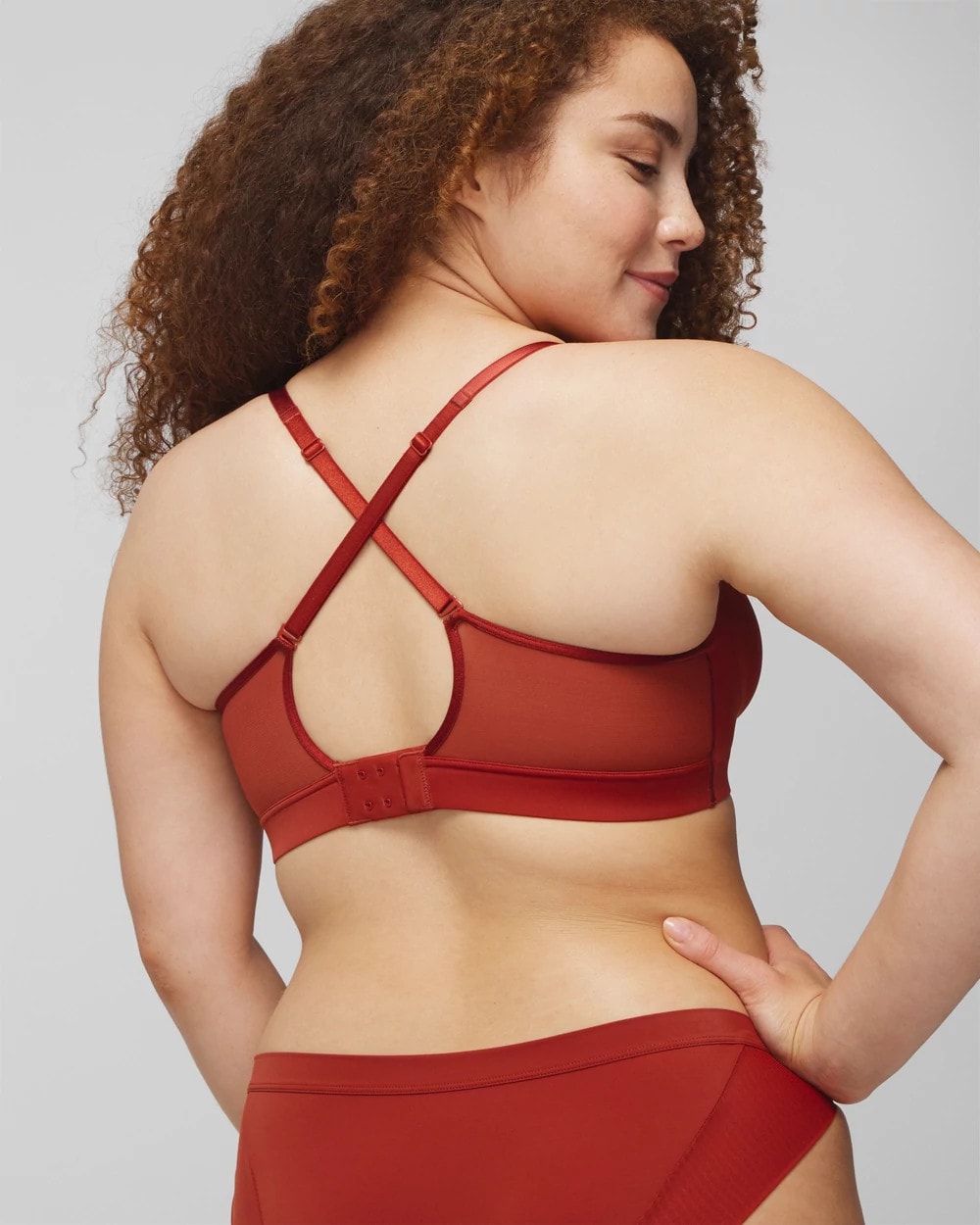 SIERRA REDWOOD Convertible Bralette with Mesh Trim