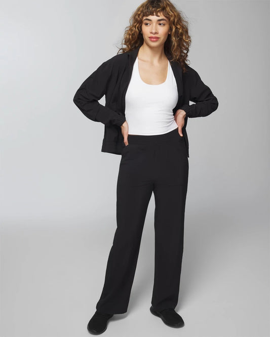 BLACK Relaxed Wide-Leg Pants