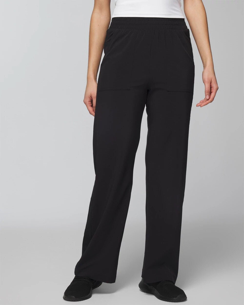 BLACK Relaxed Wide-Leg Pants