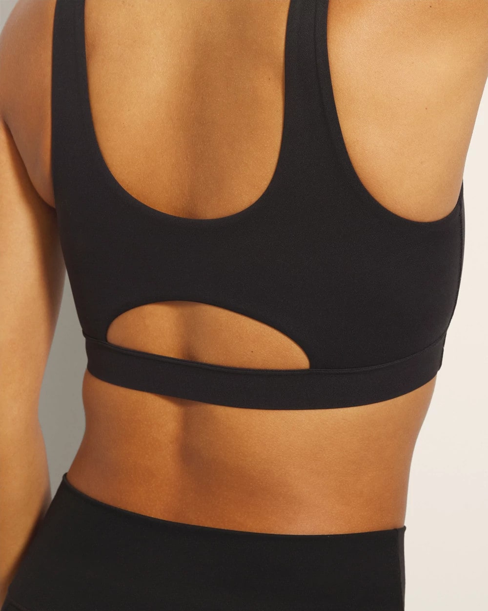 BLACK High-Neck Yoga Bra