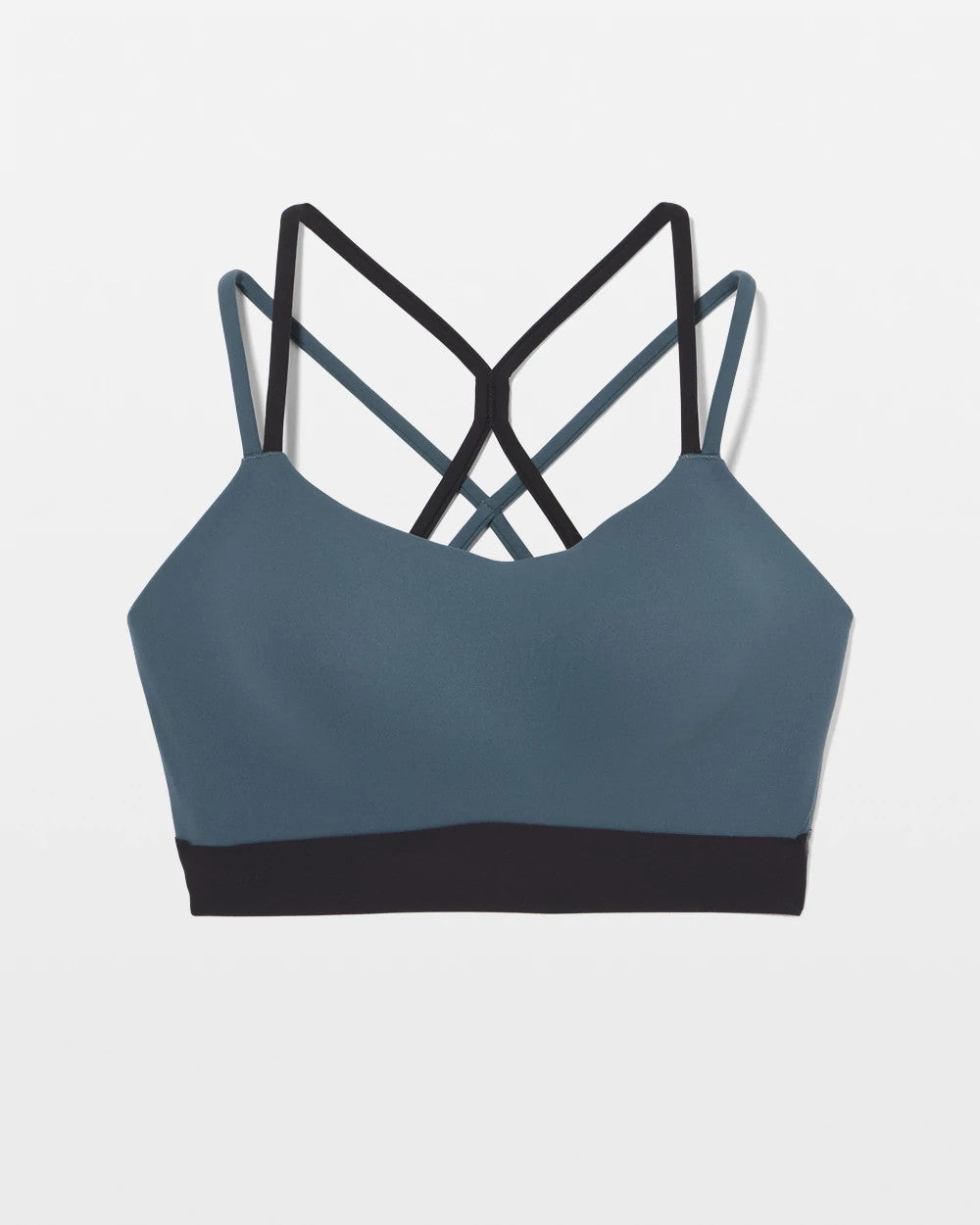 PETROL/BLACK Racerback Yoga Bra
