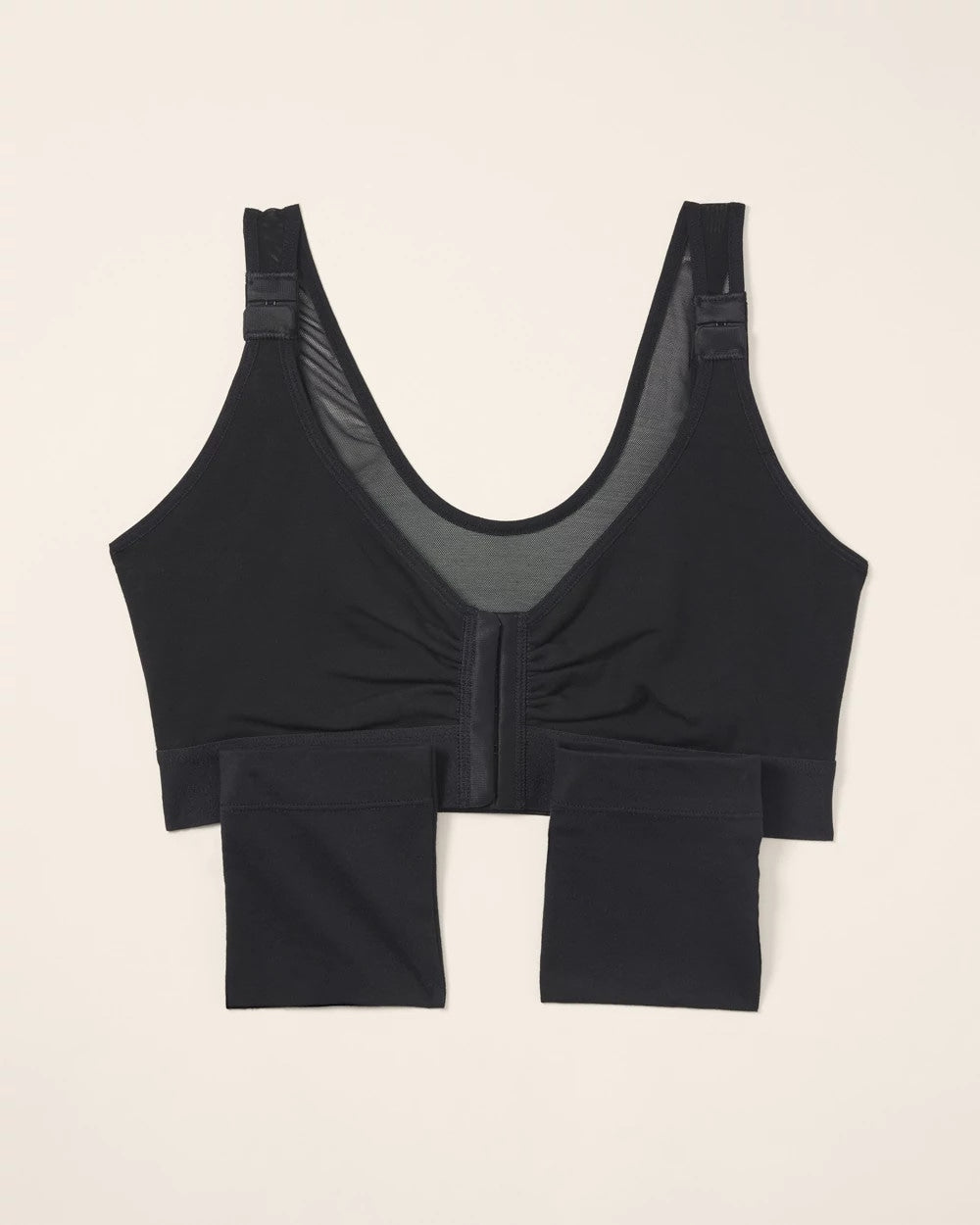 BLACK Post-Surgical Recovery Bra with Drain Pockets