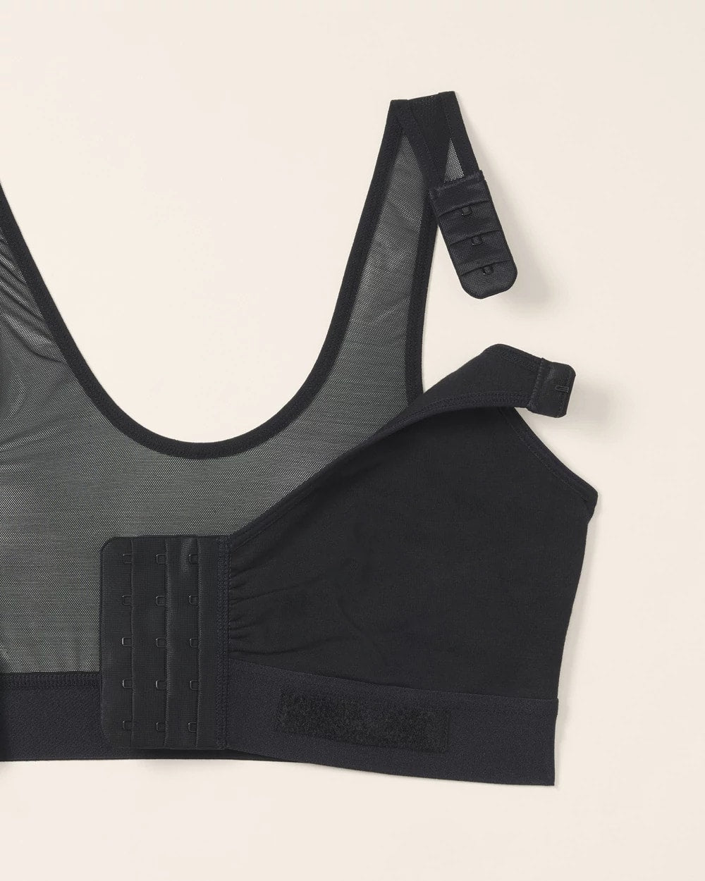 BLACK Post-Surgical Recovery Bra with Drain Pockets