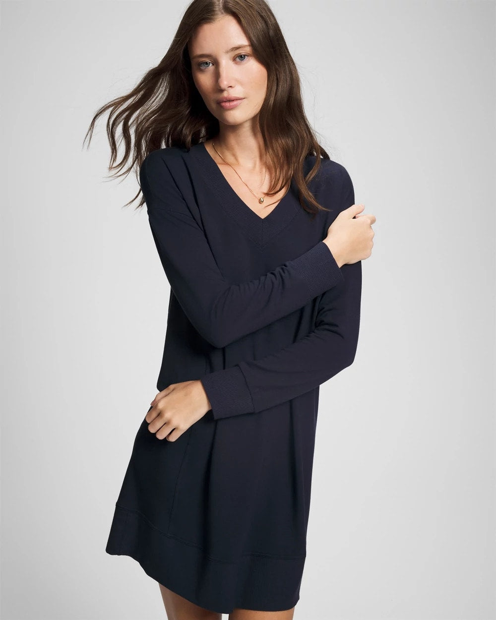 MIDNIGHT SKIES Ultrasoft Fleece Sweatshirt Dress