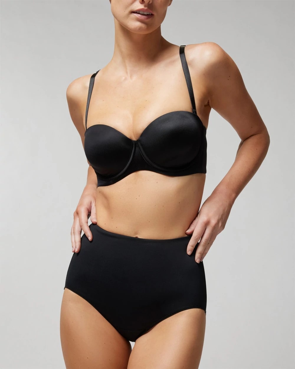 BLACK High-Waist Brief Panty