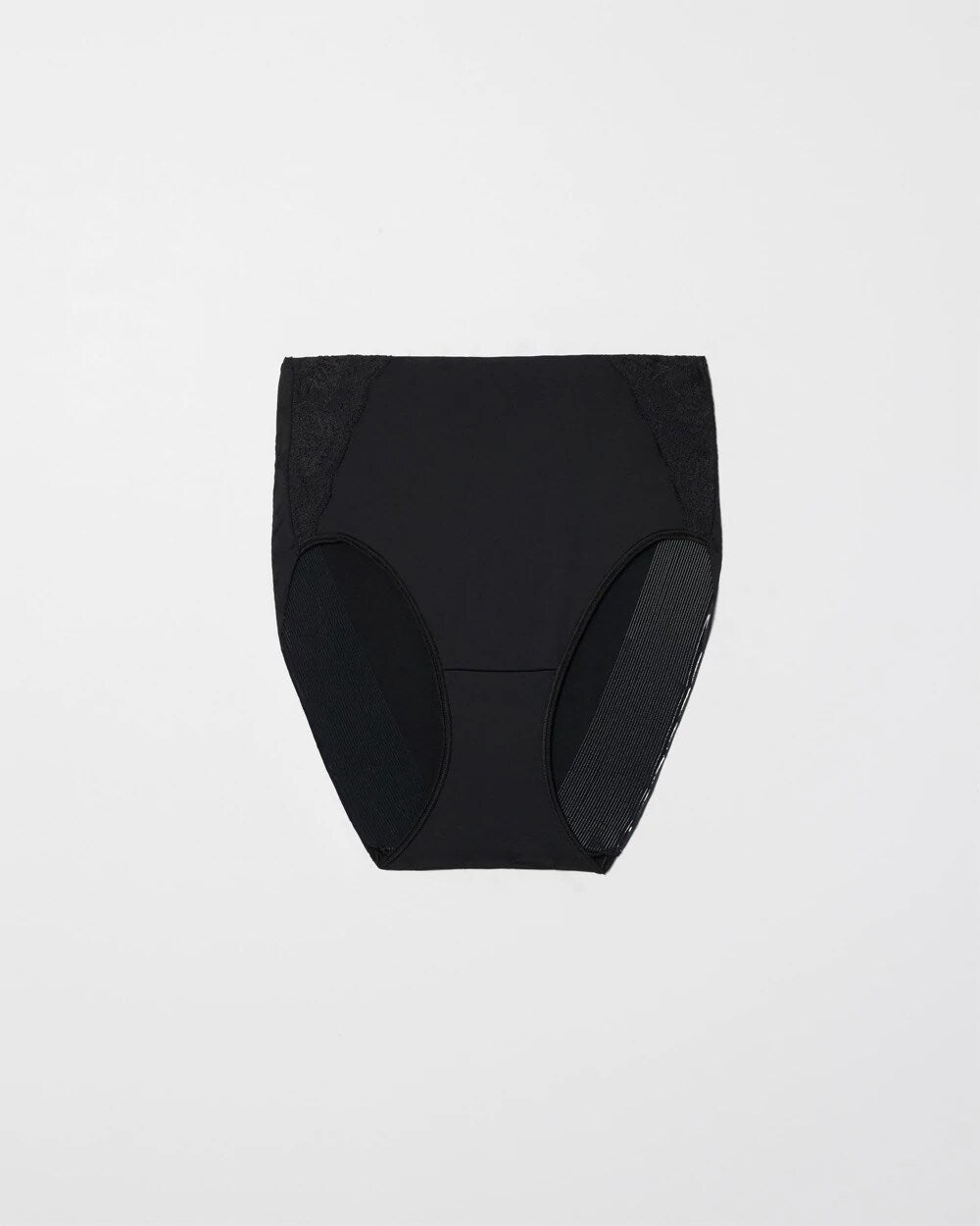 BLACK Modern Brief Panty with Lace