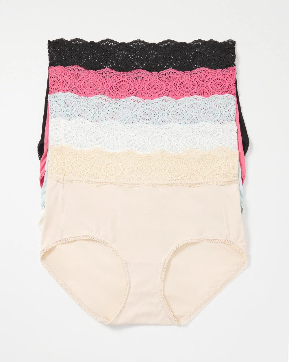 RAPTURE ROSE MULTIPACK Crochet Lace Brief Panty Pack