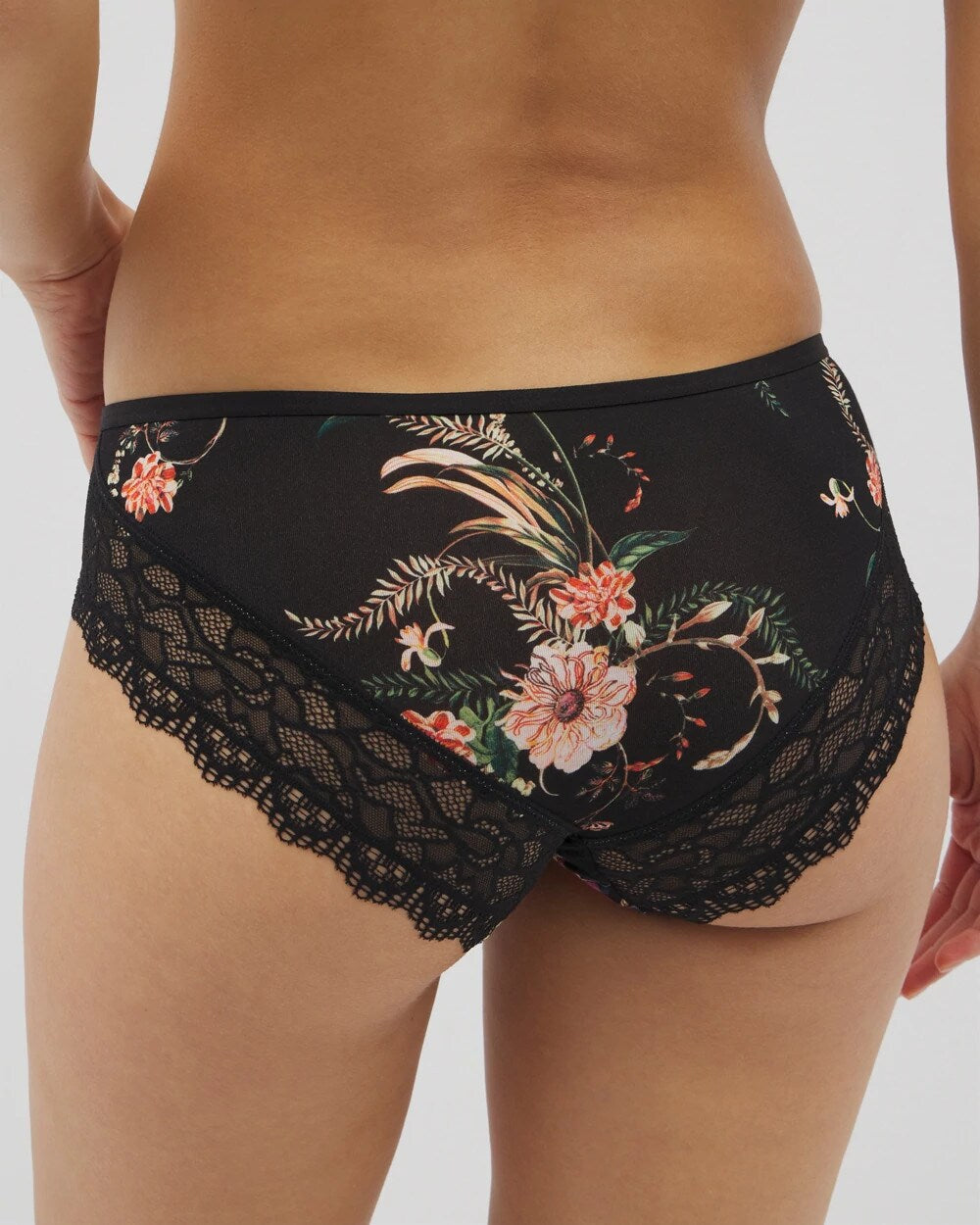 PARADISE PLUMES D M BLACK Hipster Panty with Enchanting Lace