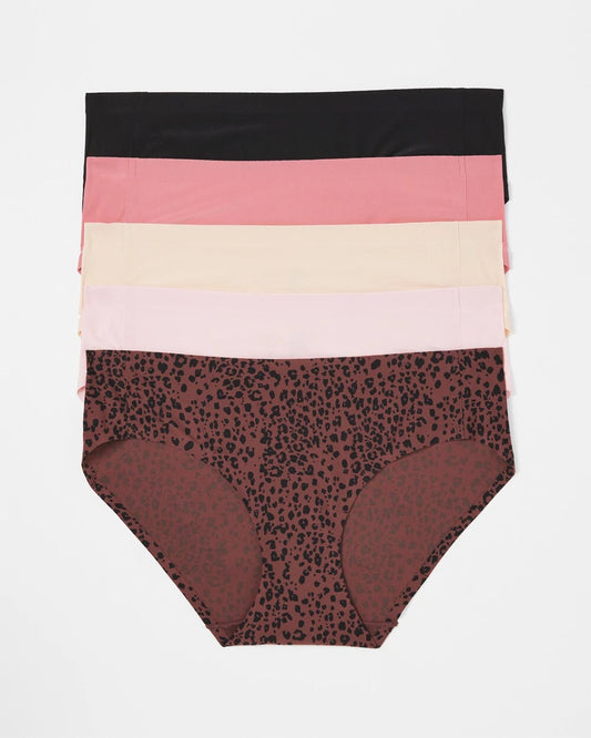 HOT SPOT MULTI PACK Soft Stretch Hipster Panty 5 Pack