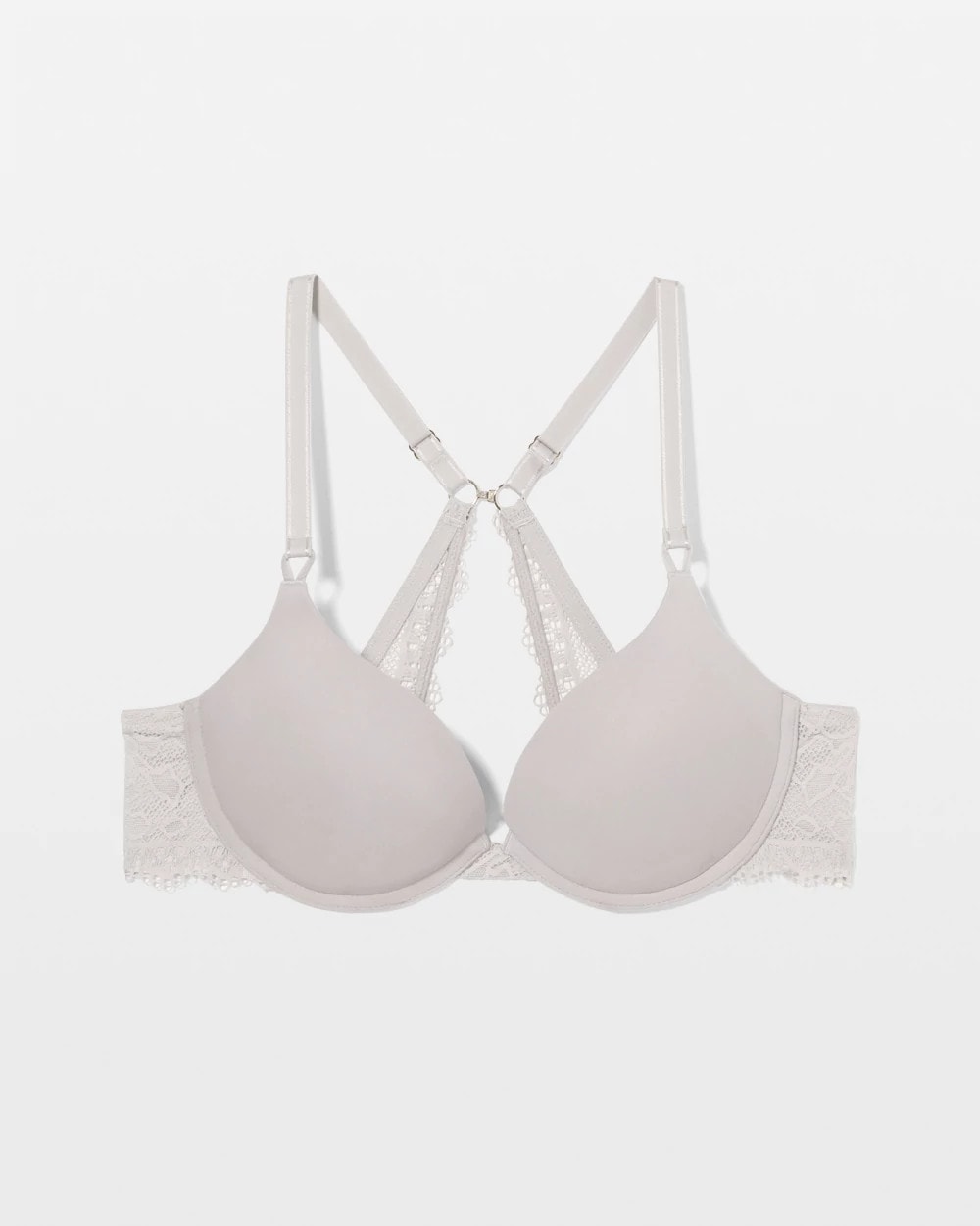 GRAY GLASS Push-Up Plunge Bra with Lace