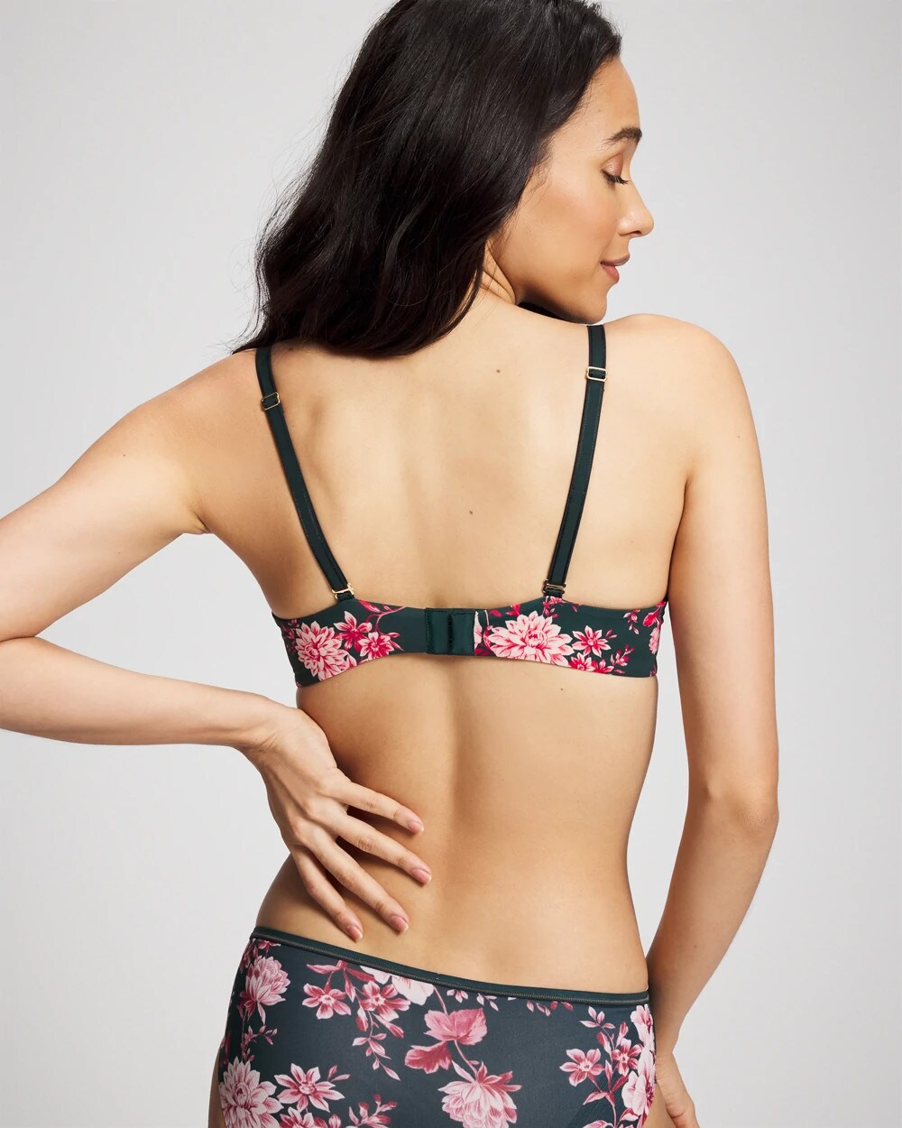 COTTAGE FLORAL MINI GREEN Push-Up Plunge Bra